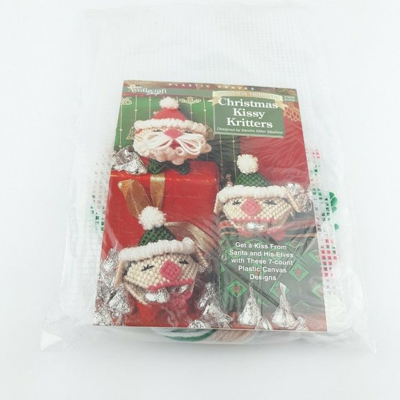 Needlecraft Shop Christmas Trimmings Christmas Kissy Kritters Plastic Canvas - Picture 4 of 8